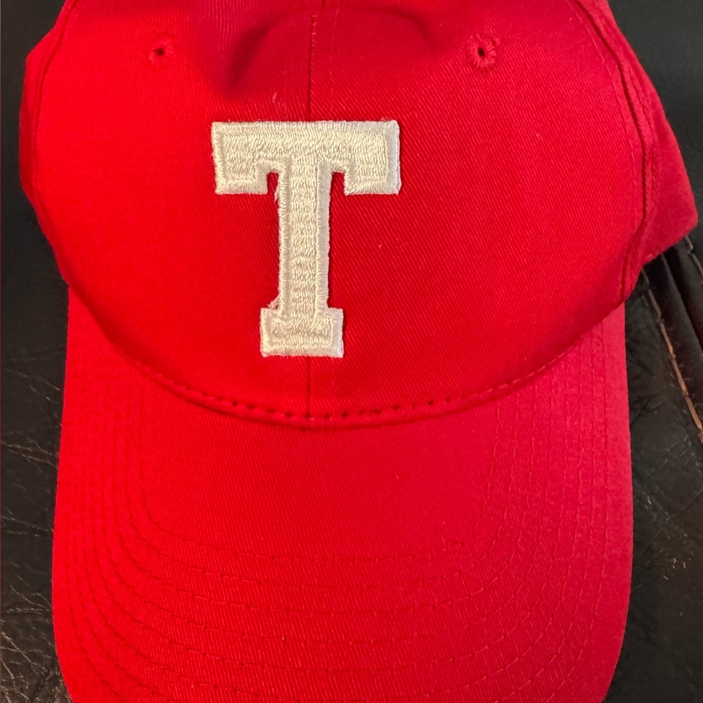 Red Cap/ Embroidered T. Great for baseball players & outdoor enthusiasts.